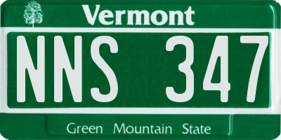 VT license plate NNS347