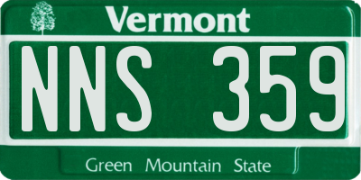 VT license plate NNS359