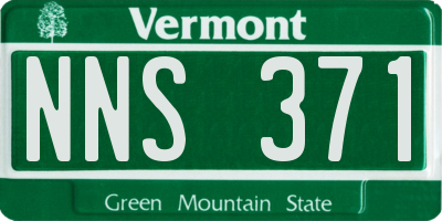 VT license plate NNS371