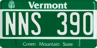 VT license plate NNS390