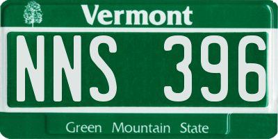 VT license plate NNS396