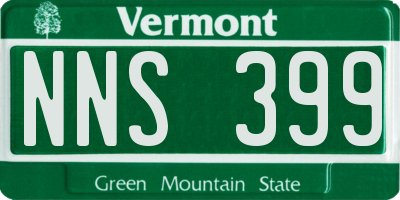 VT license plate NNS399
