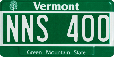 VT license plate NNS400
