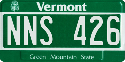 VT license plate NNS426