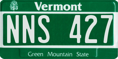 VT license plate NNS427