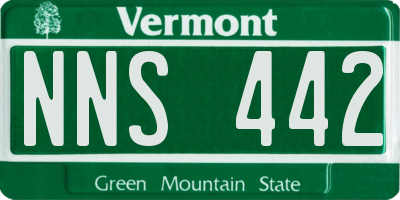 VT license plate NNS442