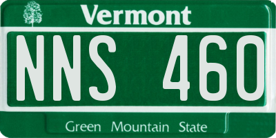 VT license plate NNS460