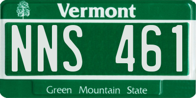 VT license plate NNS461