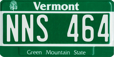 VT license plate NNS464