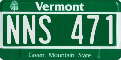 VT license plate NNS471