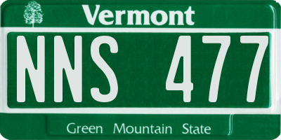 VT license plate NNS477
