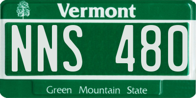 VT license plate NNS480
