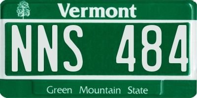 VT license plate NNS484