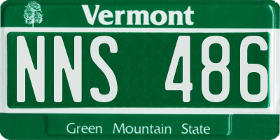 VT license plate NNS486