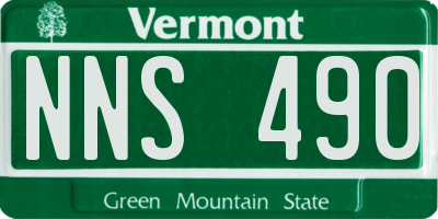 VT license plate NNS490