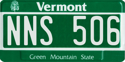 VT license plate NNS506