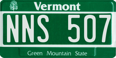 VT license plate NNS507