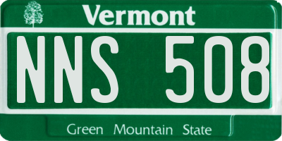 VT license plate NNS508