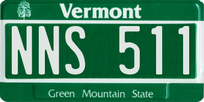 VT license plate NNS511