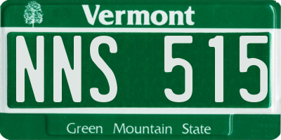VT license plate NNS515