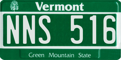 VT license plate NNS516