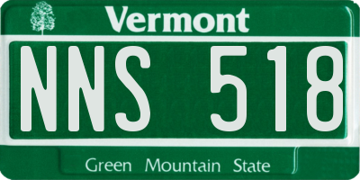 VT license plate NNS518