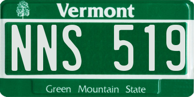 VT license plate NNS519