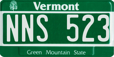 VT license plate NNS523