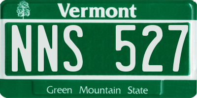 VT license plate NNS527