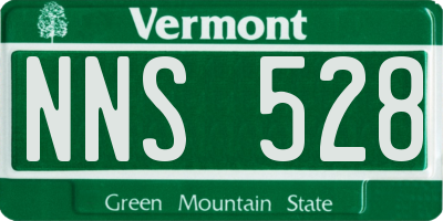 VT license plate NNS528