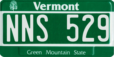 VT license plate NNS529