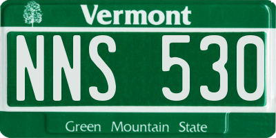 VT license plate NNS530
