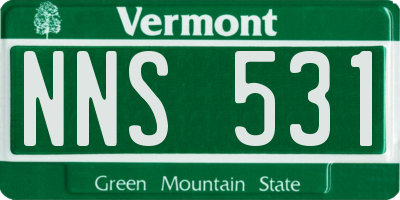 VT license plate NNS531