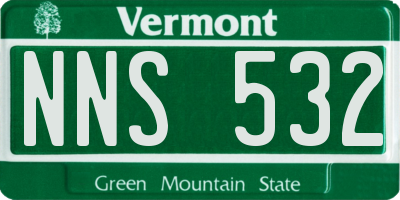 VT license plate NNS532