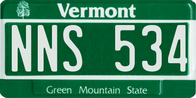 VT license plate NNS534
