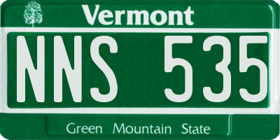 VT license plate NNS535