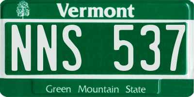 VT license plate NNS537