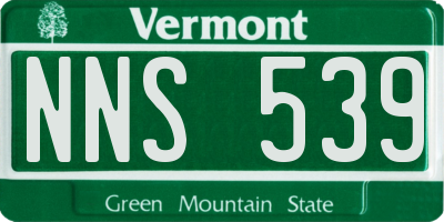 VT license plate NNS539