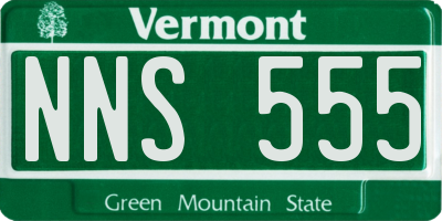 VT license plate NNS555