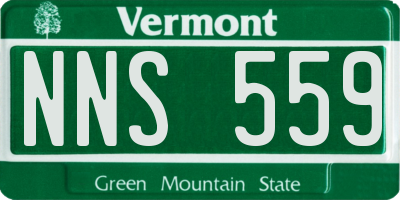 VT license plate NNS559