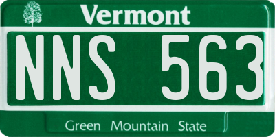 VT license plate NNS563