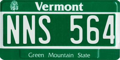 VT license plate NNS564