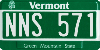 VT license plate NNS571