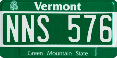 VT license plate NNS576