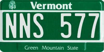 VT license plate NNS577