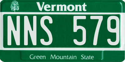 VT license plate NNS579