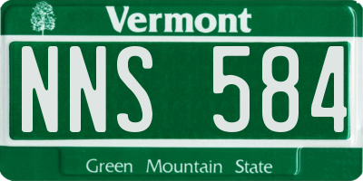 VT license plate NNS584