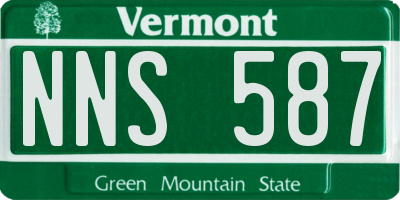 VT license plate NNS587