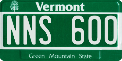 VT license plate NNS600