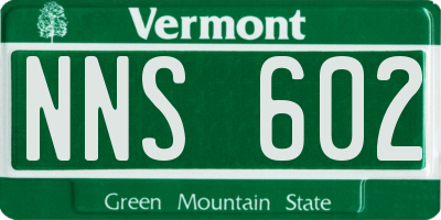 VT license plate NNS602